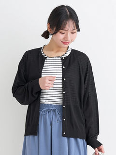 Re-J＆SUPURE(リジェイ＆スプル) |【UVカット・接触冷感】シアークルーネックカーディガン