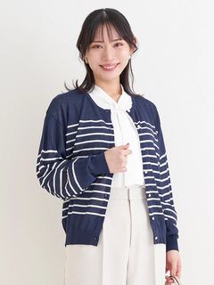 Re-J＆SUPURE(リジェイ＆スプル) |【UVカット・接触冷感】シアークルーネックカーディガン