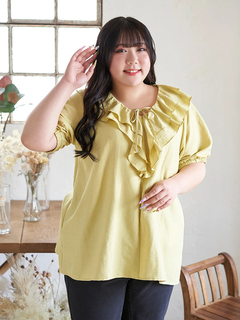 Re-J＆SUPURE(リジェイ＆スプル) |【Kannaコラボ】フリルチュニックブラウス