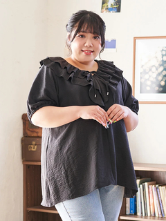 Re-J＆SUPURE(リジェイ＆スプル) |【Kannaコラボ】フリルチュニックブラウス