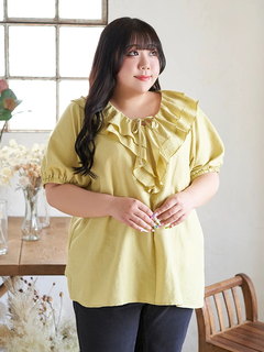 Re-J＆SUPURE(リジェイ＆スプル) |【Kannaコラボ】フリルチュニックブラウス