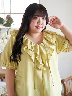 Re-J＆SUPURE(リジェイ＆スプル) |【Kannaコラボ】フリルチュニックブラウス