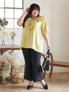 Re-J＆SUPURE(リジェイ＆スプル) |【Kannaコラボ】フリルチュニックブラウス