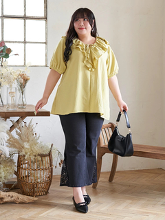 Re-J＆SUPURE(リジェイ＆スプル) |【Kannaコラボ】フリルチュニックブラウス