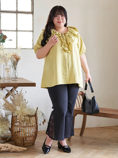 Re-J＆SUPURE(リジェイ＆スプル) |【Kannaコラボ】フリルチュニックブラウス