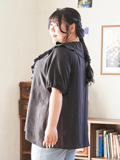 Re-J＆SUPURE(リジェイ＆スプル) |【Kannaコラボ】フリルチュニックブラウス