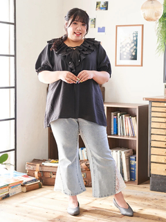 Re-J＆SUPURE(リジェイ＆スプル) |【Kannaコラボ】フリルチュニックブラウス