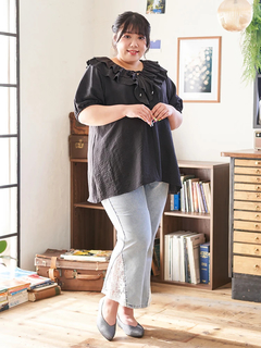 Re-J＆SUPURE(リジェイ＆スプル) |【Kannaコラボ】フリルチュニックブラウス