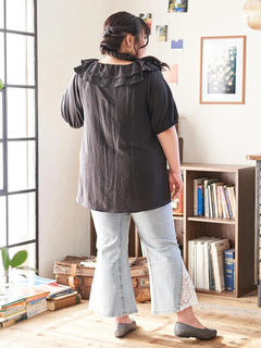 Re-J＆SUPURE(リジェイ＆スプル) |【Kannaコラボ】フリルチュニックブラウス