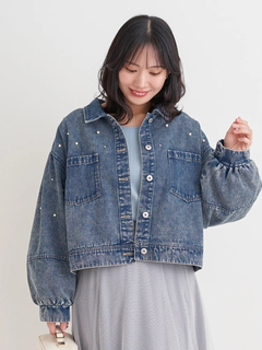 Re-J＆SUPURE(リジェイ＆スプル) |【WEB限定】パール×ビジューデニムジャケット