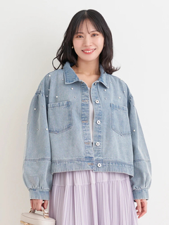 Re-J＆SUPURE(リジェイ＆スプル) |【WEB限定】パール×ビジューデニムジャケット