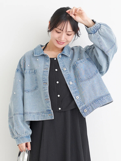 Re-J＆SUPURE(リジェイ＆スプル) |【WEB限定】パール×ビジューデニムジャケット