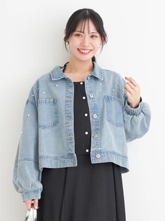 Re-J＆SUPURE(リジェイ＆スプル) |【WEB限定】パール×ビジューデニムジャケット