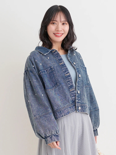 Re-J＆SUPURE(リジェイ＆スプル) |【WEB限定】パール×ビジューデニムジャケット