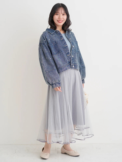 Re-J＆SUPURE(リジェイ＆スプル) |【WEB限定】パール×ビジューデニムジャケット