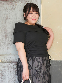 Re-J＆SUPURE(リジェイ＆スプル) |【Kannaコラボ】オフショルドロストプルオーバー