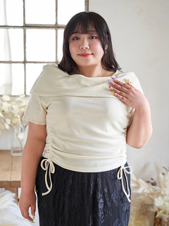 Re-J＆SUPURE(リジェイ＆スプル) |【Kannaコラボ】オフショルドロストプルオーバー