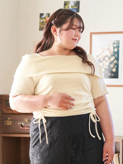 Re-J＆SUPURE(リジェイ＆スプル) |【Kannaコラボ】オフショルドロストプルオーバー