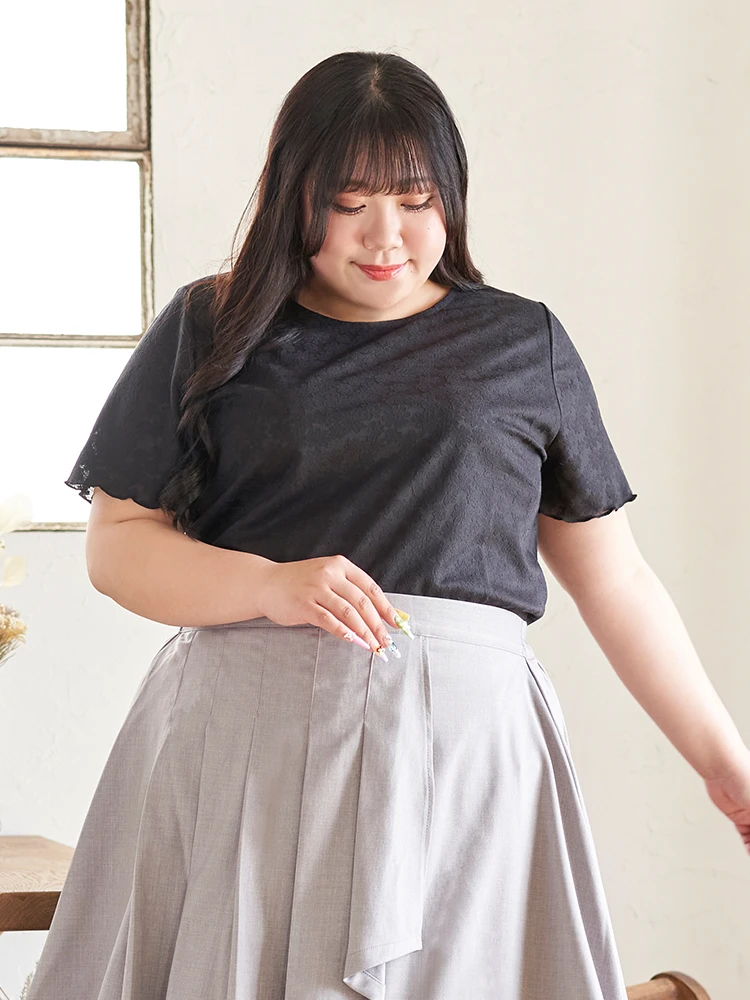 Re-J＆SUPURE(リジェイ＆スプル) |【Kannaコラボ】レース半袖T