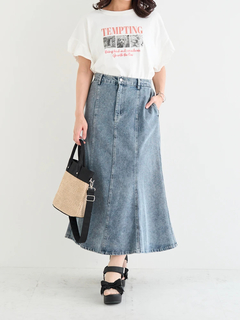 Re-J＆SUPURE(リジェイ＆スプル) |【接触冷感・UVカット】袖フリルフォトプリントTシャツ