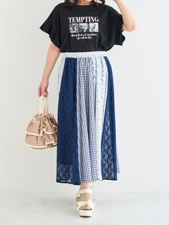 Re-J＆SUPURE(リジェイ＆スプル) |【接触冷感・UVカット】袖フリルフォトプリントTシャツ