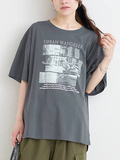 Re-J＆SUPURE(リジェイ＆スプル) |【キレサラ 機能Tシャツ】キャットフォトプリントTシャツ
