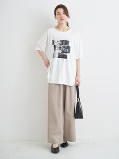 Re-J＆SUPURE(リジェイ＆スプル) |【キレサラ 機能Tシャツ】キャットフォトプリントTシャツ