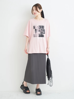 Re-J＆SUPURE(リジェイ＆スプル) |【キレサラ 機能Tシャツ】キャットフォトプリントTシャツ