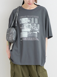 Re-J＆SUPURE(リジェイ＆スプル) |【キレサラ 機能Tシャツ】キャットフォトプリントTシャツ