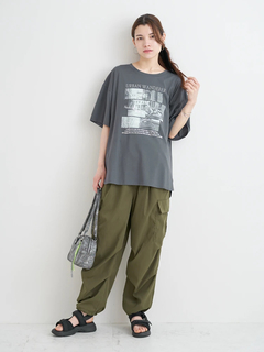 Re-J＆SUPURE(リジェイ＆スプル) |【キレサラ 機能Tシャツ】キャットフォトプリントTシャツ