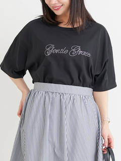 Re-J＆SUPURE(リジェイ＆スプル) |【キレサラ 機能Tシャツ】ラインストーンロゴTシャツ