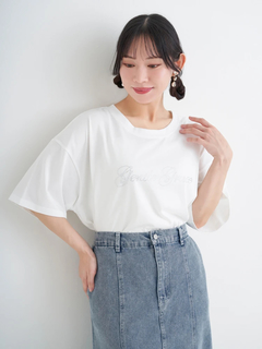 Re-J＆SUPURE(リジェイ＆スプル) |【キレサラ 機能Tシャツ】ラインストーンロゴTシャツ