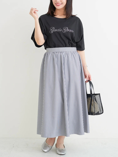 Re-J＆SUPURE(リジェイ＆スプル) |【キレサラ 機能Tシャツ】ラインストーンロゴTシャツ