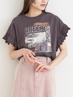 Re-J＆SUPURE(リジェイ＆スプル) |袖フリルバンドTシャツ