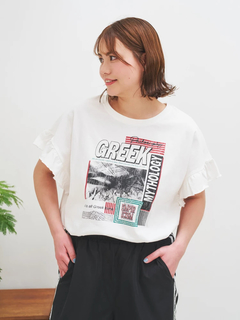 Re-J＆SUPURE(リジェイ＆スプル) |袖フリルバンドTシャツ