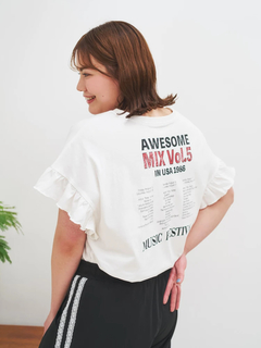 Re-J＆SUPURE(リジェイ＆スプル) |袖フリルバンドTシャツ