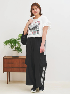 Re-J＆SUPURE(リジェイ＆スプル) |袖フリルバンドTシャツ