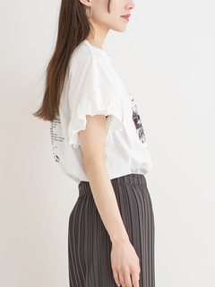 Re-J＆SUPURE(リジェイ＆スプル) |袖フリルバンドTシャツ