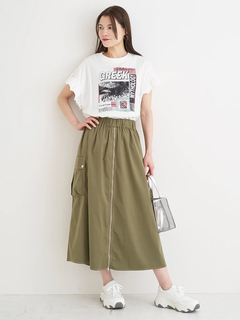 Re-J＆SUPURE(リジェイ＆スプル) |袖フリルバンドTシャツ