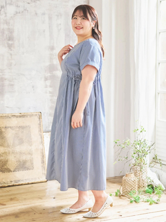 Re-J＆SUPURE(リジェイ＆スプル) |【Komachiコラボ】サイドリボンシャツワンピース