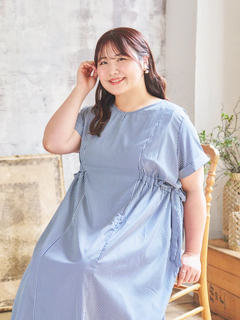 Re-J＆SUPURE(リジェイ＆スプル) |【Komachiコラボ】サイドリボンシャツワンピース