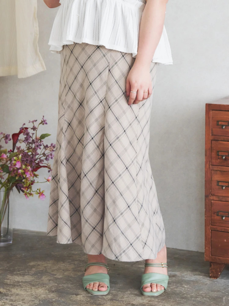 Re-J＆SUPURE(リジェイ＆スプル) |【Komachiコラボ】チェックマーメイドスカート