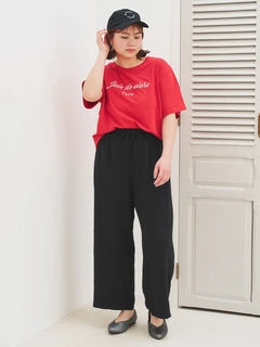 Re-J＆SUPURE(リジェイ＆スプル) |【接触冷感】ラメロゴ刺繍Tシャツ