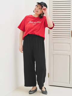 Re-J＆SUPURE(リジェイ＆スプル) |【接触冷感】ラメロゴ刺繍Tシャツ
