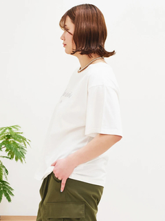 Re-J＆SUPURE(リジェイ＆スプル) |【接触冷感】ラメロゴ刺繍Tシャツ