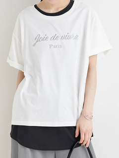 Re-J＆SUPURE(リジェイ＆スプル) |【接触冷感】ラメロゴ刺繍Tシャツ