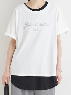 Re-J＆SUPURE(リジェイ＆スプル) |【接触冷感】ラメロゴ刺繍Tシャツ