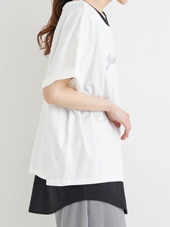 Re-J＆SUPURE(リジェイ＆スプル) |【接触冷感】ラメロゴ刺繍Tシャツ