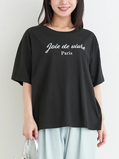 Re-J＆SUPURE(リジェイ＆スプル) |【接触冷感】ラメロゴ刺繍Tシャツ