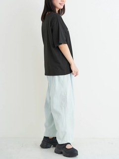 Re-J＆SUPURE(リジェイ＆スプル) |【接触冷感】ラメロゴ刺繍Tシャツ